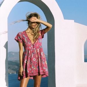 Lovebird mini dress rose red playdress S spell design gypsy collective love bird